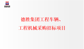 德勝集團(tuán)工程車輛、工程機(jī)械采購招標(biāo)項(xiàng)目