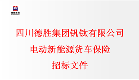 四川德勝集團釩鈦有限公司電動新能源貨車保險招標(biāo)文件